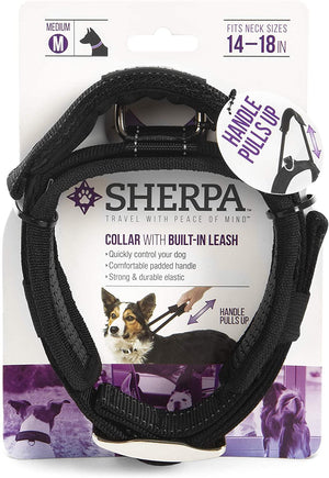 Sherpa Collier pour chien avec laisse intégrée, noir
