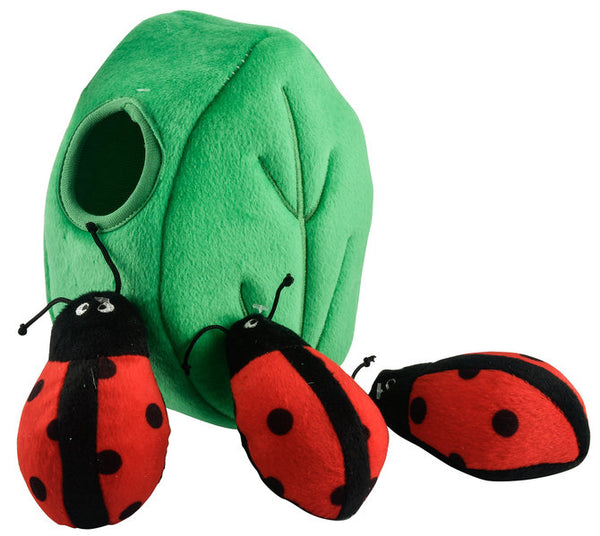 ZippyPaws Ladybug in Leaf Burrow Dog Toy