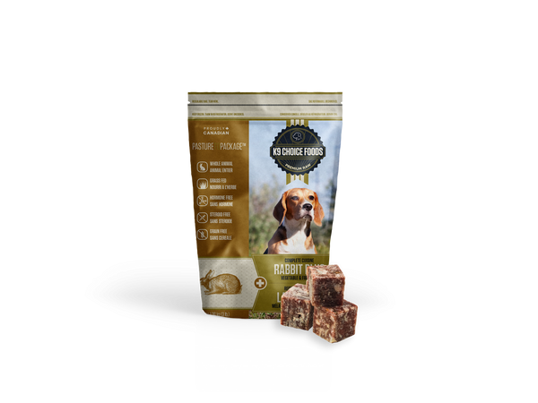K9 Choice Lil Guys Plus Lapin Nourriture crue congelée pour chiens