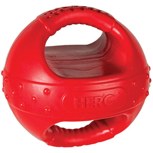 Hero Natural Rubber Handle Ball With Squeaker Dog Toy