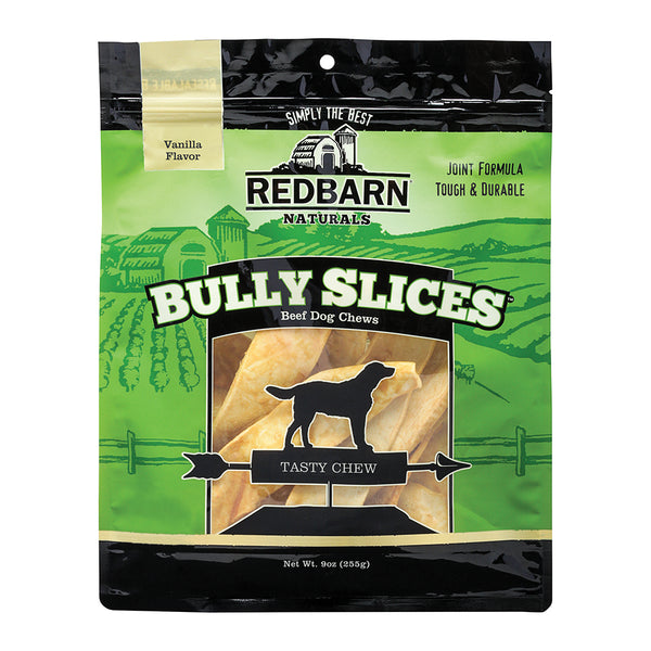 Redbarn Naturals Tranches Bully à la saveur vanille Friandises pour chiens au bœuf, 9 oz