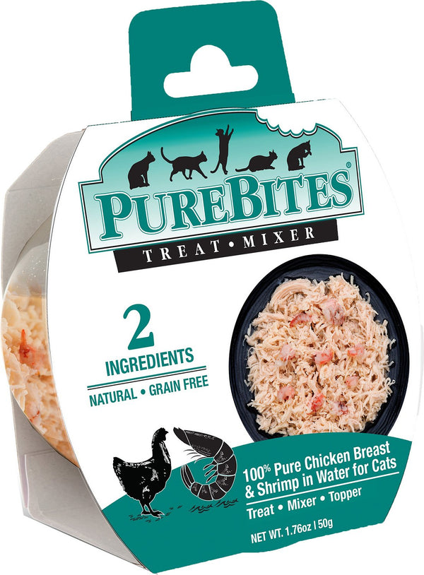 PureBites Mixers 100% Chicken Breast & Shrimp in Water Cat Food Toppers & Treats
