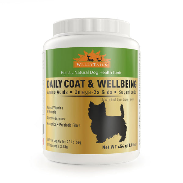 WellyTails  Daily Coat & Wellbeing Small Dog Supplement, 454-gram