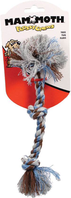Mammoth Flossy Chews 3 Knot Rope Dog Toy, Color Varies