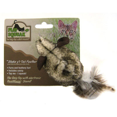 OurPets Jouet pour chat Play N Squeak Shake Y'R Tail Souris