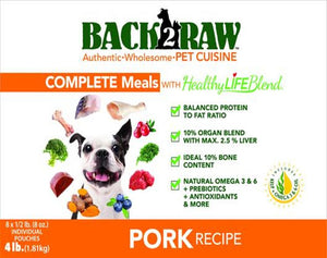 Back2Raw Complete Meals Pork Blend Frozen Dog Food