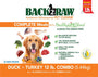 Back2Raw Complete Combo Meals Duck Blend & Turkey Blend Frozen Dog Food
