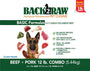 Back2Raw Basic Combo Formula Beef Recipe & Pork Blend Frozen Dog Food