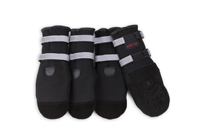 Pawsh Pads Bottines protectrices pour pattes de chien, Noir.
