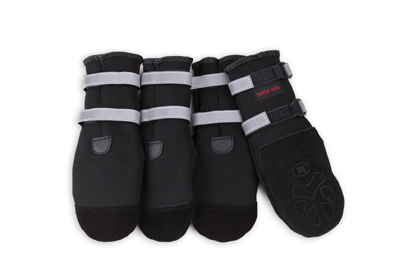 Pawsh Pads Bottines protectrices pour pattes de chien, Noir.