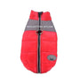 Pawsh Pads Zipper Puffie Dog Coat, Red/Black