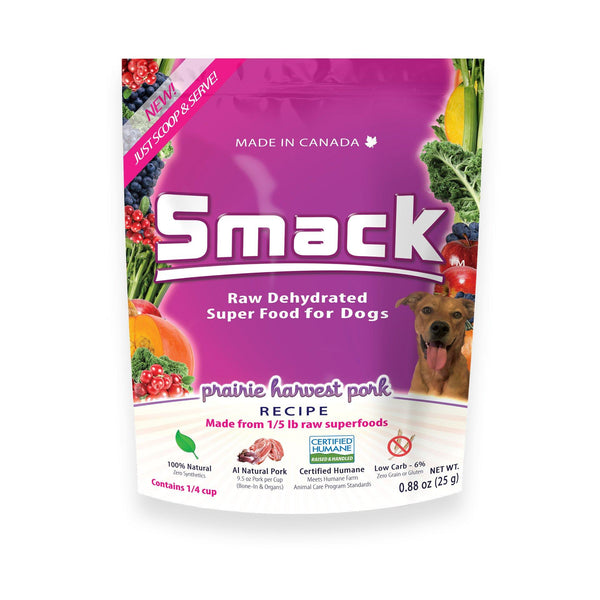 Smack Pet Food Prairie Harvest Pork Dehydrated Dog Food