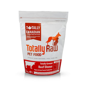 Totally Raw Pet Food Repas congelé totalement bœuf haché pour chiens