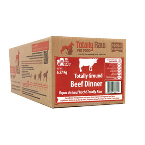 Totally Raw Pet Food Repas congelé totalement bœuf haché pour chiens