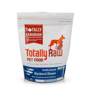 Totally Raw Pet Food Dîner totalement moulu au maquereau congelé pour chiens