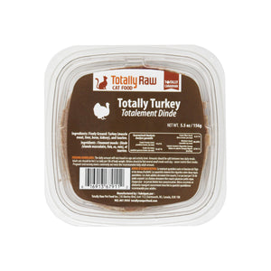 Totally Raw Pet Food Totally Turkey Nourriture congelée pour chat, 156-grammes
