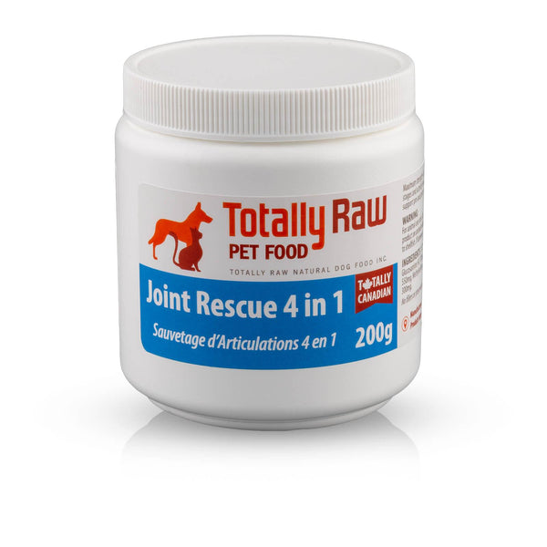 Totally Raw Pet Food Supplément pour animaux Joint Rescue 4 en 1