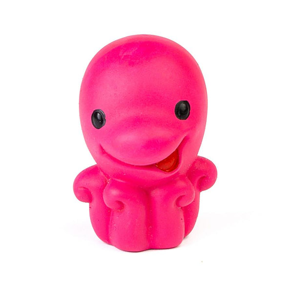 Bud'z Mini Latex Octopus Squeaker Dog Toy, Pink, 8-cm