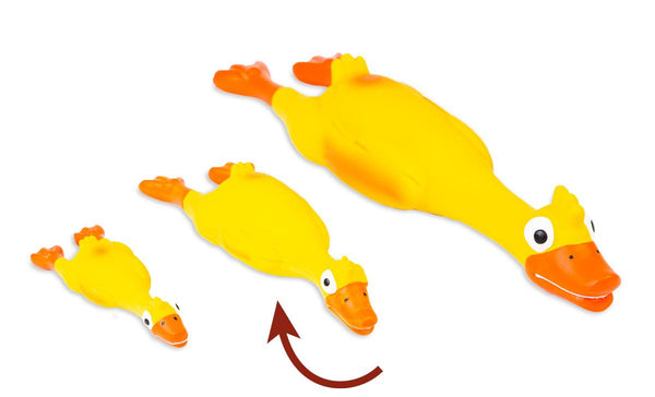 Bud'z Duck Latex Squeaker Dog Toy, Yellow