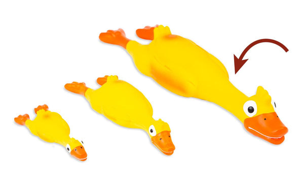 Bud'z Duck Latex Squeaker Dog Toy, Yellow