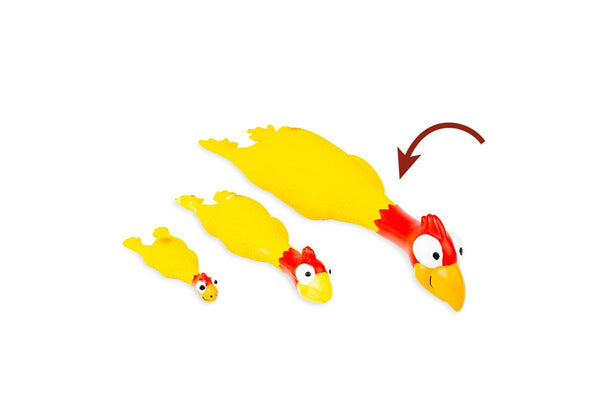 Bud'z Latex Chicken Squeaker Dog Toy, Yellow