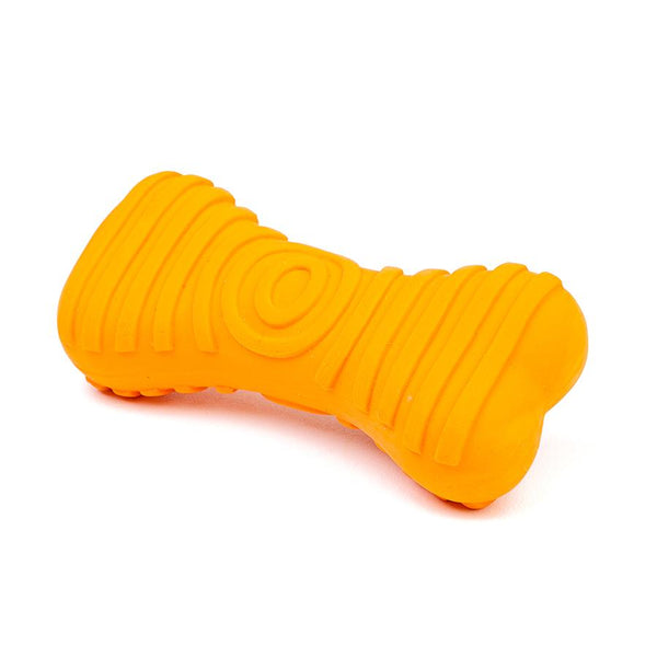 Bud'Z Jouet En Latex Avec "Squeaker" Pour Chien - Os Orange