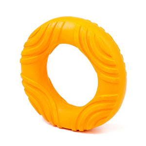 Bud'z Latex Ring Squeaker Dog Toy, Orange