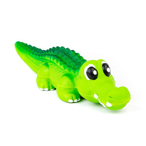 Bud'z Latex Alligator Squeaker Dog Toy Green