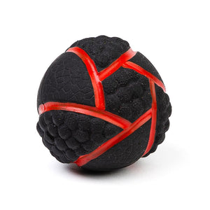 Bud'z Latex Futuristic Soccer Ball Squeaker Dog Toy, Red, 8-cm