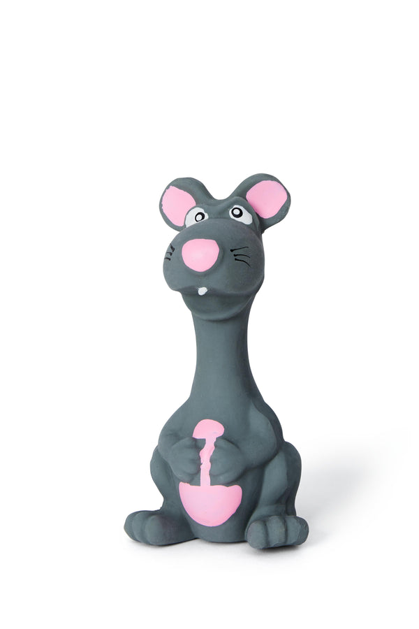 Bud'z Latex Mouse Squeaker Dog Toy, 14-cm