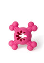 Bud'z Rubber Round Bone with Treat Hole Dog Toy, Pink