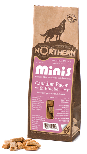 Northern Biscuit Canadian Bacon with Blueberries Minis Dog Treats