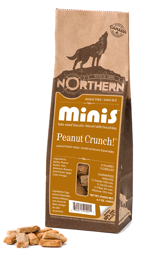 Croquant aux arachidess aux biscuits du Nord ! gâteries pour chiens Minis