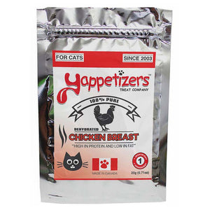 Yappetizers Friandises déshydratées pour chat Poitrine de poulet, 20 grammes