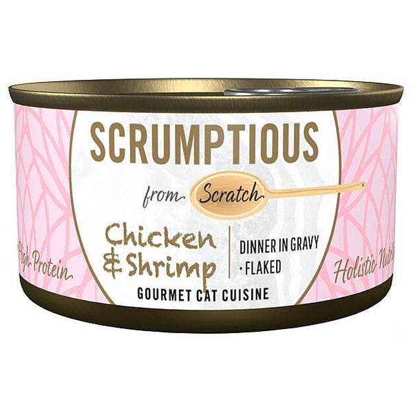 Scrumptious From Scratch Chicken & Shrimp Wet Cat Food Can