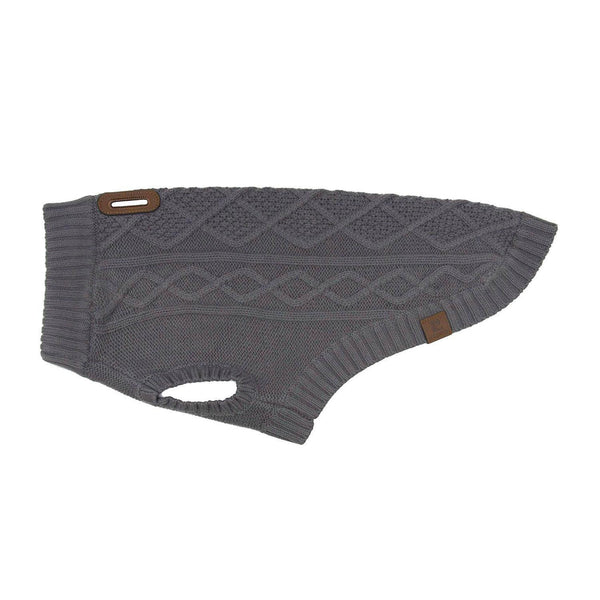 RC Pets Cable Dog Sweater, Charcoal