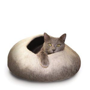 Dharma Dog Karma Cat Ombre Cave Wool Pet Bed, Natural