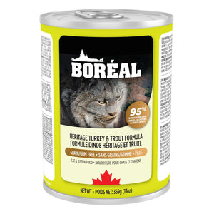 Boreal Heritage Turkey & Trout Grain-Free Wet Cat Food Can