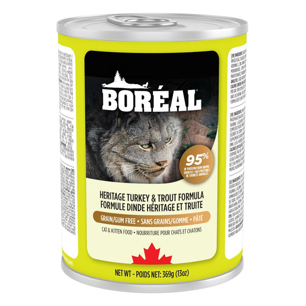 Boreal Heritage Turkey & Trout Grain-Free Wet Cat Food Can
