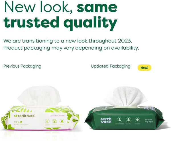 Earth Rated Lavender Scented Plant-Based Dog Wipes