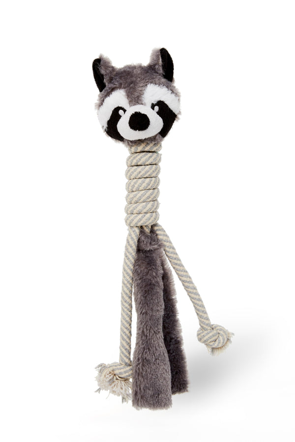 Bud'z Long Neck Racoon Cotton Plush Dog Toy, 40-cm