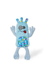 Bud'z Plush Monster Igor Floral Pattern Dog Toy, Blue, 32-cm