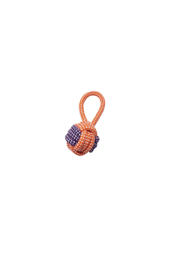 Bud'Z Jouet De Corde Pour Chien, Pomme De Touline Avec Boucle Orange Et Mauve