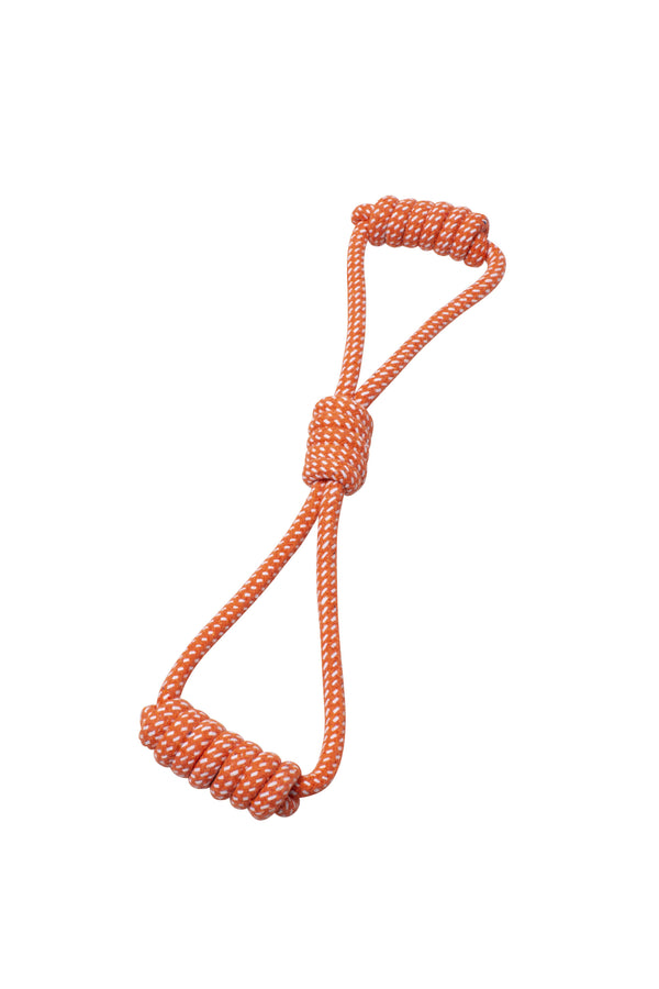 Bud'z Rope Two Handles with Knot Dog Toy, Orange