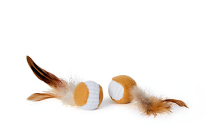Bud'Z Jouets En Jarre Pour Chat - Balle Avec Plumes