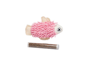 Bud'z Fish Catnip Cat Toy, Pink, 11.43-cm