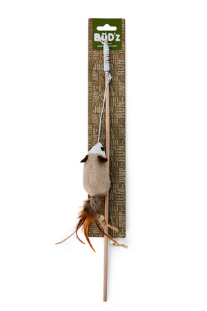 Bud'z Swing Stick Mouse Cat Toy, 125-cm