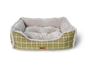 Bud'z Cuddler Dog Bed, Green/Gray
