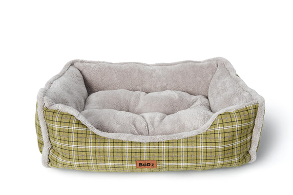 Bud'z Cuddler Dog Bed, Green/Gray