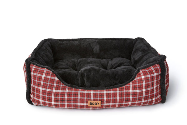 Bud'z Cuddler Lit pour chien, rouge/noir